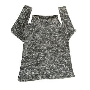 Hampshire Studio Womens Black White Marled Turtleneck Sweater Size Large (1086)